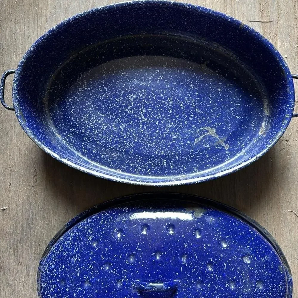 Granite Ware Medium Roasting Pan with Lid 17